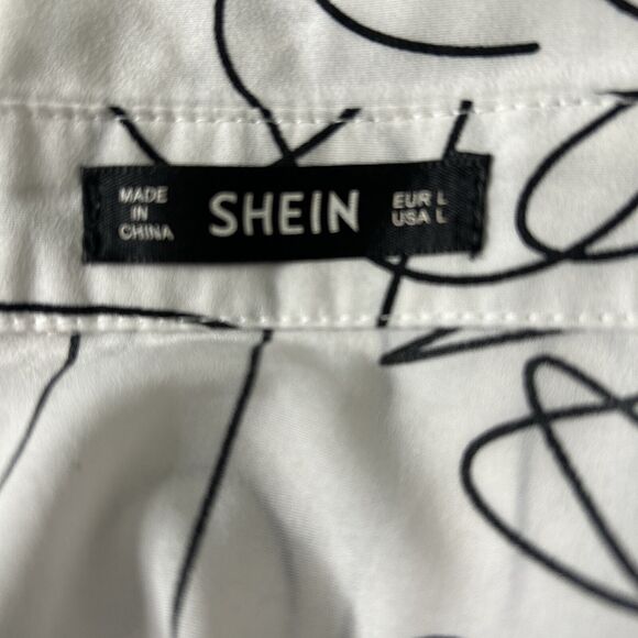 Shein Dress Womens Size Large White Black - Picture 3 of 6